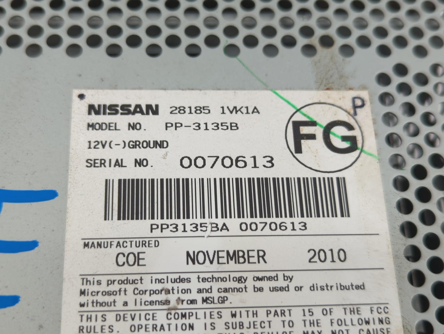 2011-2015 Nissan Rogue Radio AM FM Cd Player Receiver Replacement P/N:28185 1VK1A Fits Fits 2011 2012 2013 2014 2015 OEM Use