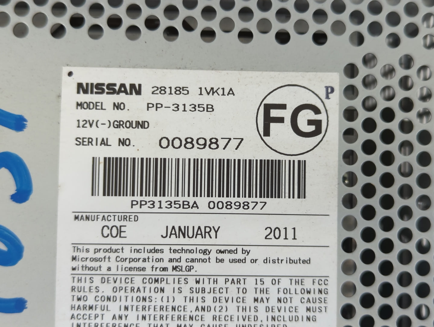 2011-2015 Nissan Rogue Am Fm Cd Player Radio Receiver - Oemusedautoparts1.com