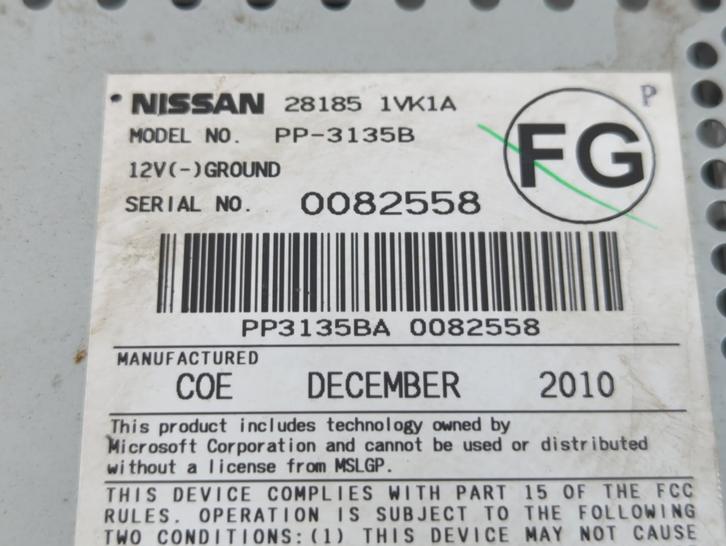 2011-2015 Nissan Rogue Radio AM FM Cd Player Receiver Replacement P/N:PP3135BA 28185 1VK1A Fits Fits 2011 2012 2013 2014 201