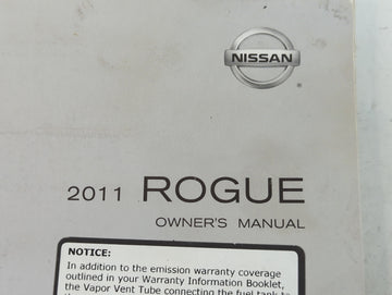 2011 Nissan Rogue Owners Manual Book Guide P/N:T00UM-JM02D OEM Used Auto Parts
