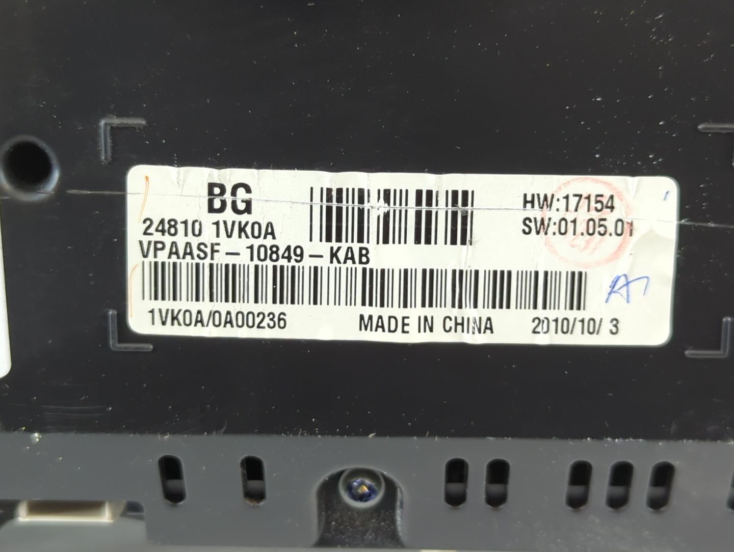 2011-2012 Nissan Rogue Instrument Cluster Speedometer Gauges P/N:VPAASF-10849-KAB 24810 1VK0A Fits Fits 2011 2012 OEM Used A