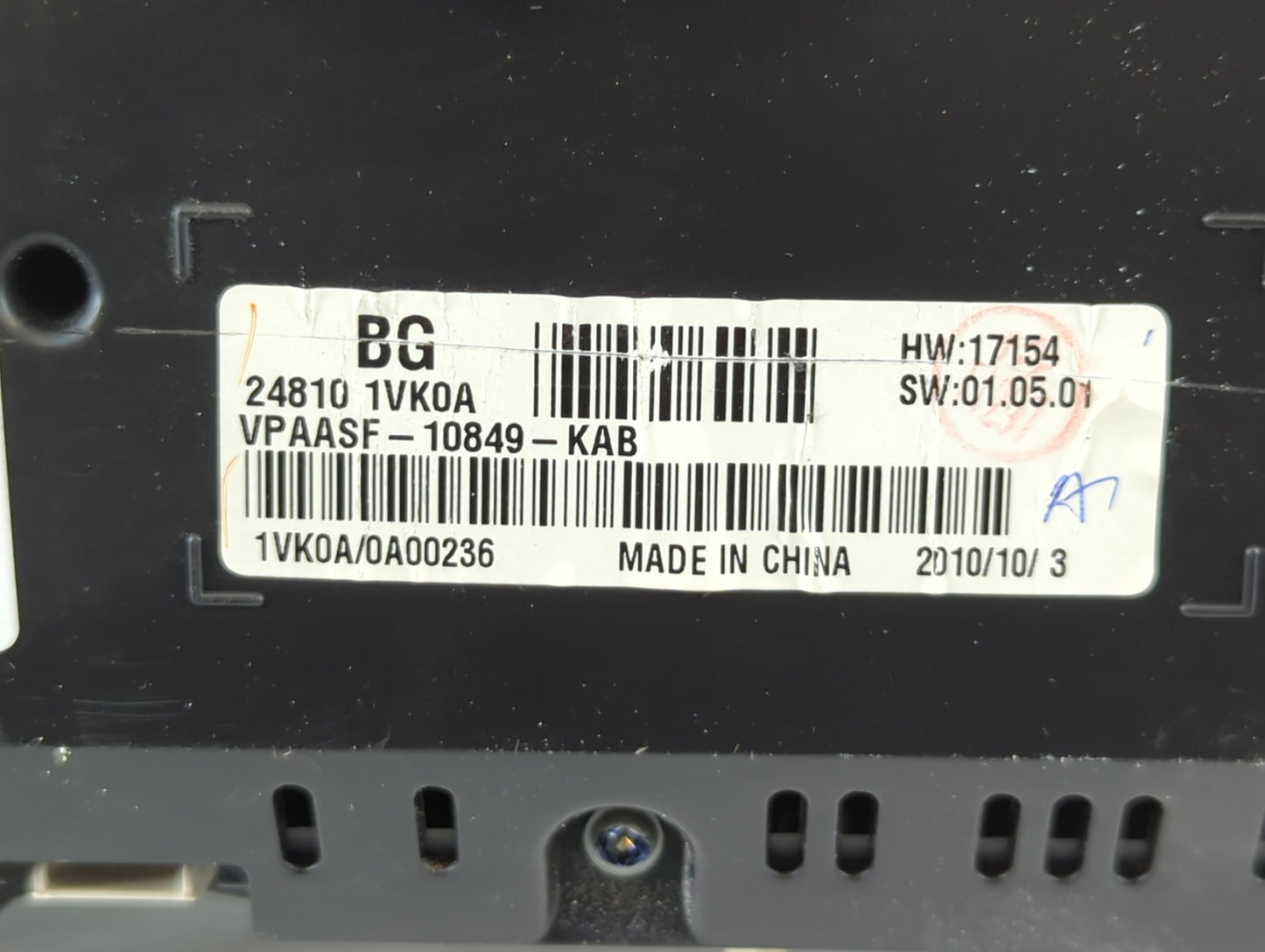 2011-2012 Nissan Rogue Instrument Cluster Speedometer Gauges P/N:VPAASF-10849-KAB 24810 1VK0A Fits Fits 2011 2012 OEM Used A