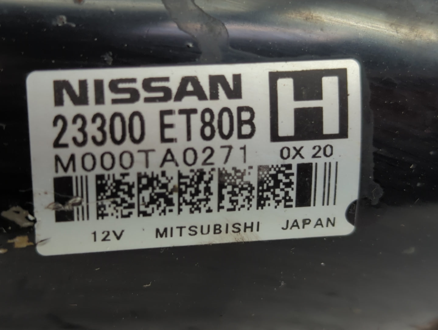 2008-2015 Nissan Rogue Car Starter Motor Solenoid OEM P/N:M000TA0271 23300 ET80B Fits Fits 2008 2009 2010 2011 2012 2013 201