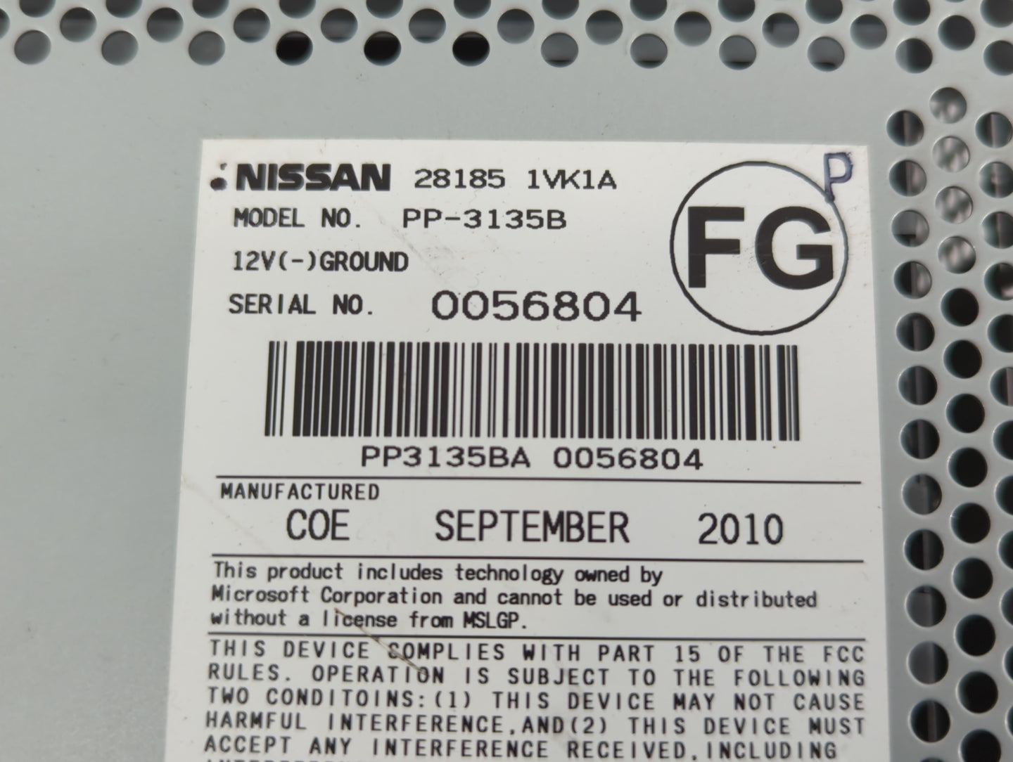 2011-2015 Nissan Rogue Am Fm Cd Player Radio Receiver - Oemusedautoparts1.com