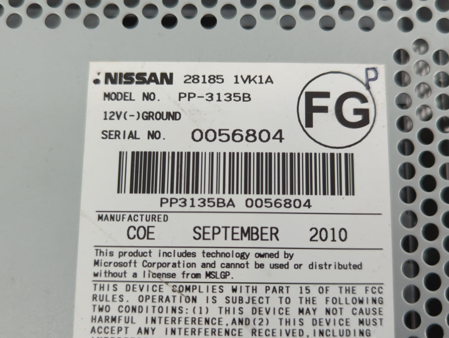 2011-2015 Nissan Rogue Am Fm Cd Player Radio Receiver - Oemusedautoparts1.com