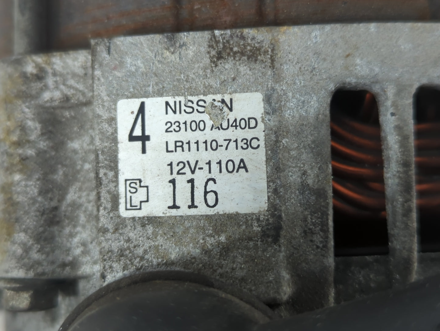 2011-2015 Nissan Rogue Alternator Replacement Generator Charging Assembly Engine OEM P/N:23100 A040D Fits OEM Used Auto Part