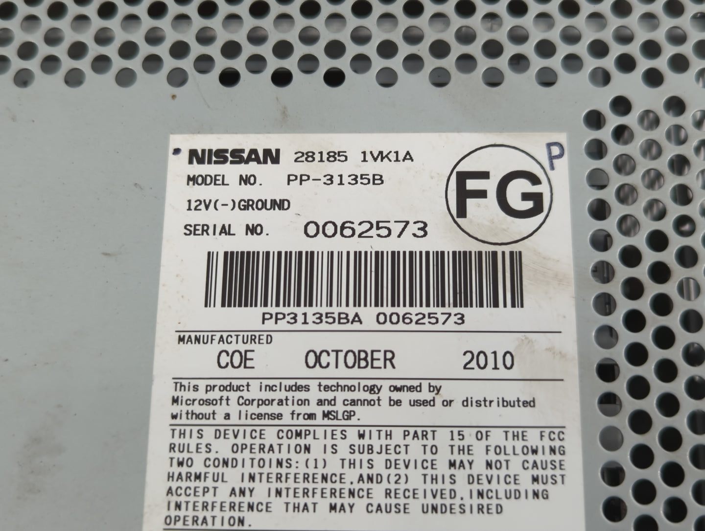 2011-2015 Nissan Rogue Radio AM FM Cd Player Receiver Replacement P/N:PP-3135B 28185 1VK1A Fits Fits 2011 2012 2013 2014 201
