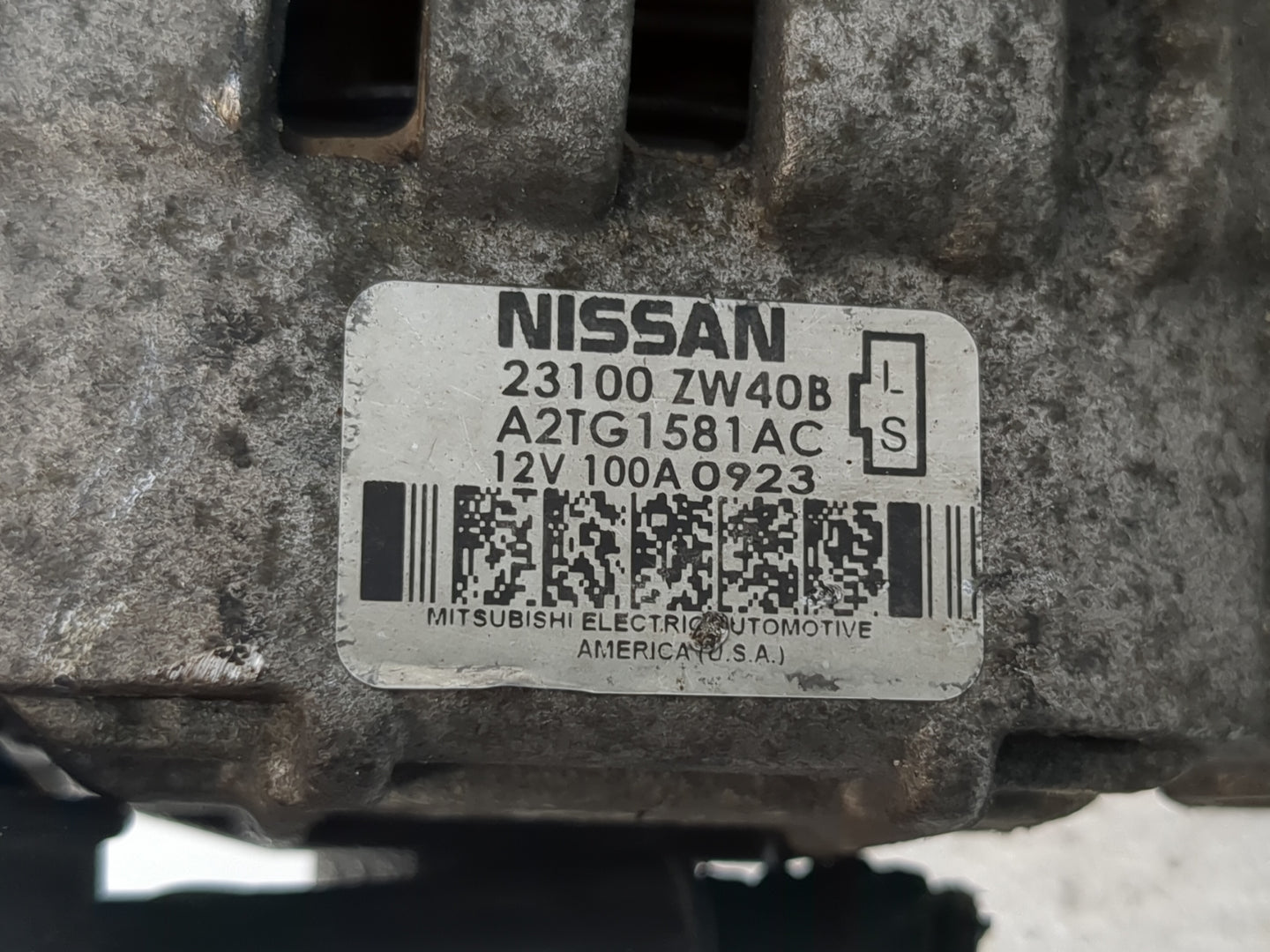 2010-2012 Nissan Sentra Alternator Replacement Generator Charging Assembly Engine OEM P/N:23100 ZW40B Fits Fits 2010 2011 20