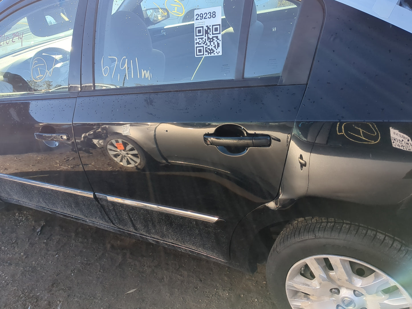 2010-2012 Nissan Sentra Driver Rear Door Oem - Oemusedautoparts1.com