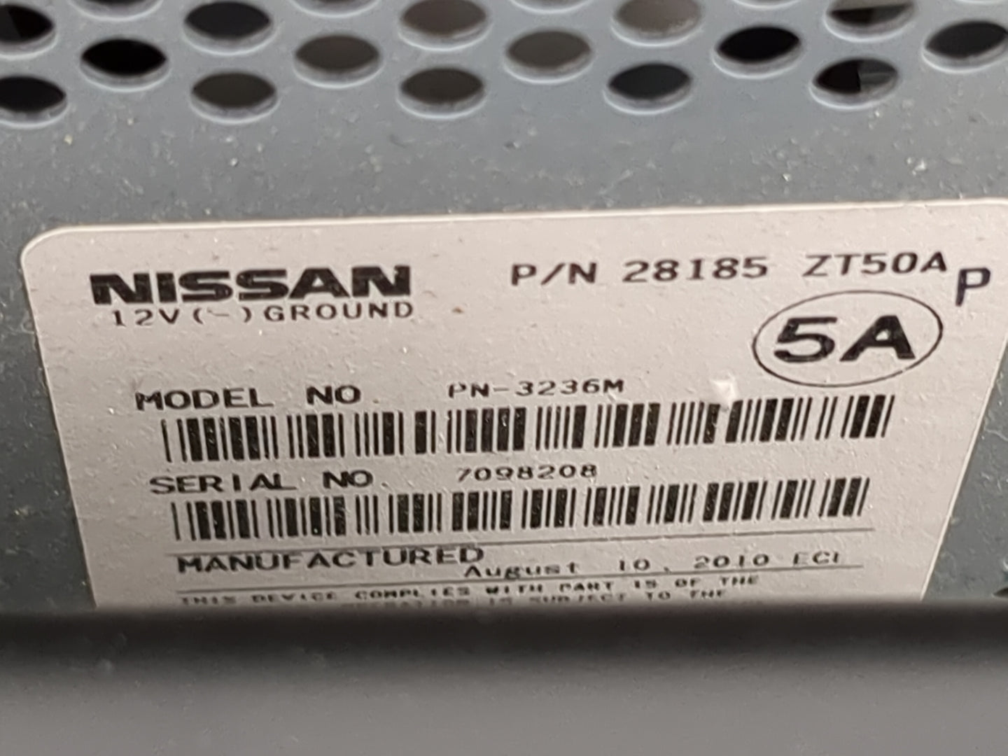2007-2012 Nissan Sentra Radio AM FM Cd Player Receiver Replacement Fits OEM Used Auto Parts - Oemusedautoparts1.com