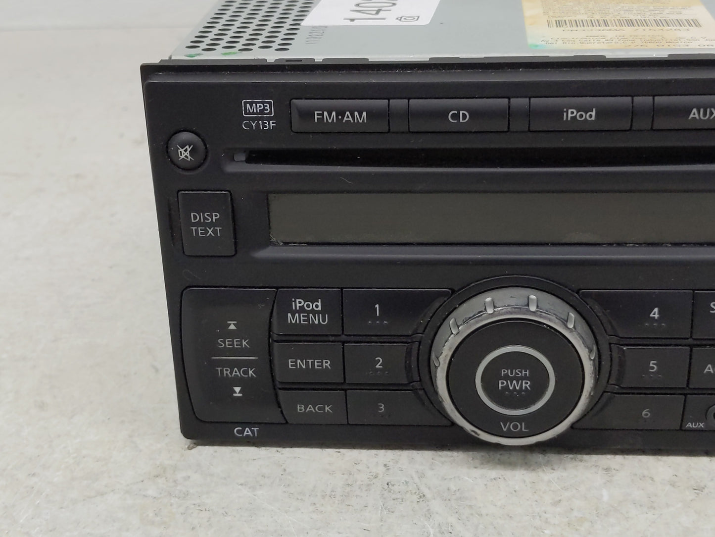 2010-2012 Nissan Sentra Radio AM FM Cd Player Receiver Replacement P/N:28185 ZT50A Fits Fits 2010 2011 2012 OEM Used Auto Pa