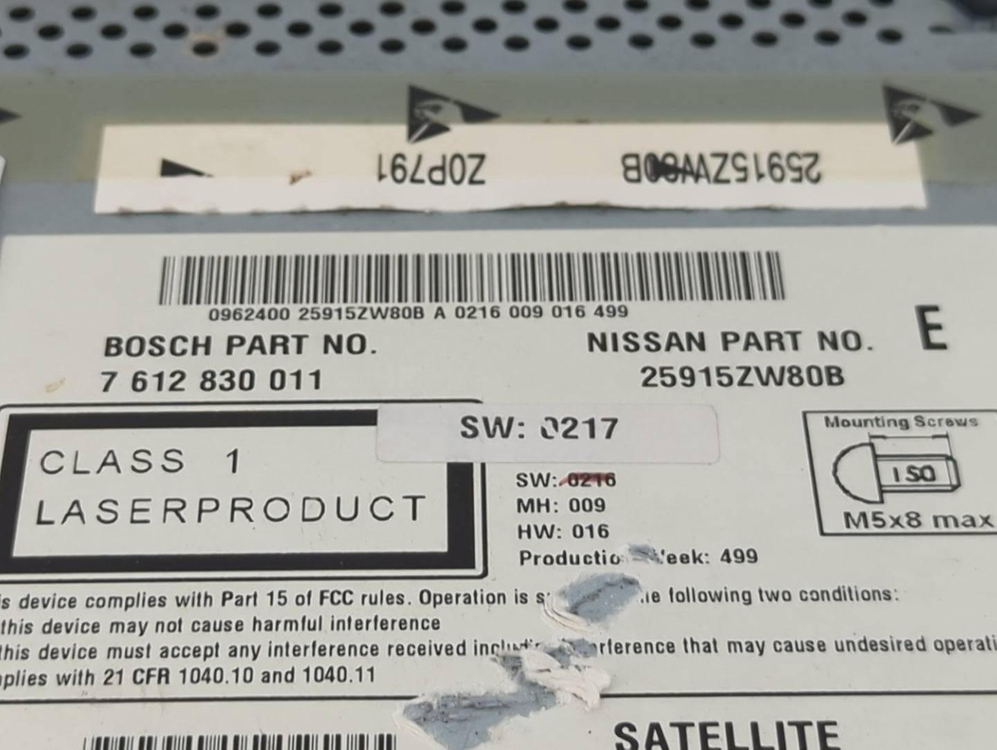 2010-2012 Nissan Sentra Radio AM FM Cd Player Receiver Replacement P/N:25915ZW80B 7612830011 Fits Fits 2010 2011 2012 OEM Us