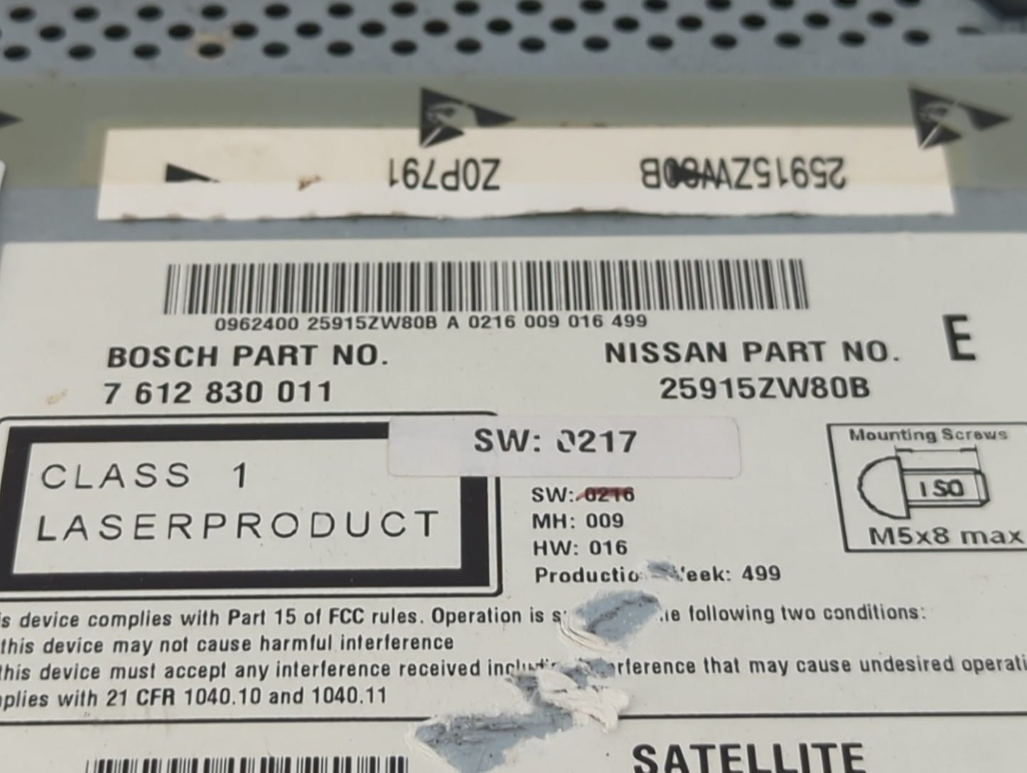 2010-2012 Nissan Sentra Radio AM FM Cd Player Receiver Replacement P/N:25915ZW80B 7612830011 Fits Fits 2010 2011 2012 OEM Us