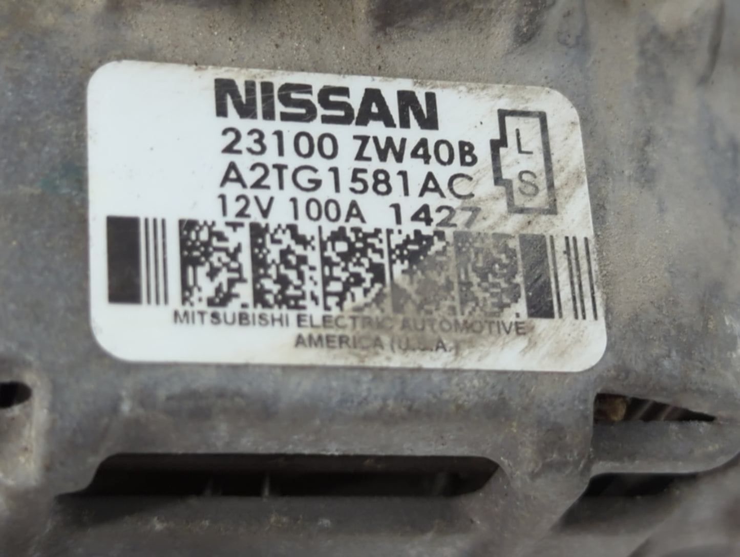 2010-2012 Nissan Sentra Alternator Replacement Generator Charging Assembly Engine OEM P/N:23100 ZW40A 23100 ZW40B Fits OEM U