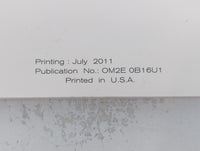 2011 Nissan Sentra Owners Manual Book Guide P/N:OM2E OB16U1 OEM Used Auto Parts - Oemusedautoparts1.com