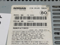 2010-2011 Nissan Versa Radio AM FM Cd Player Receiver Replacement P/N:28185 ZW80D Fits Fits 2010 2011 OEM Used Auto Parts - 
