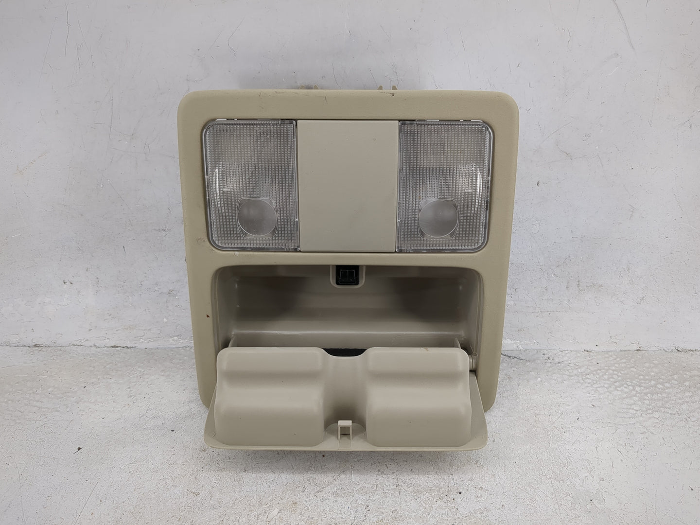 2011 Nissan Versa Overhead Roof Console Tan - Oemusedautoparts1.com