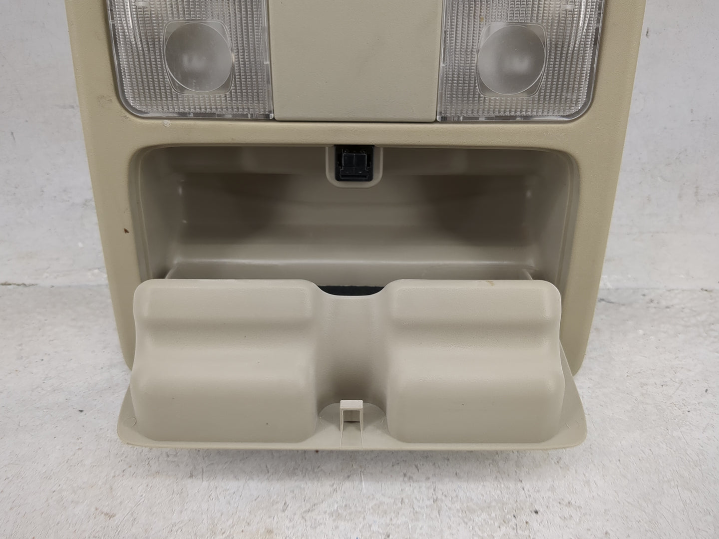 2011 Nissan Versa Overhead Roof Console Tan - Oemusedautoparts1.com