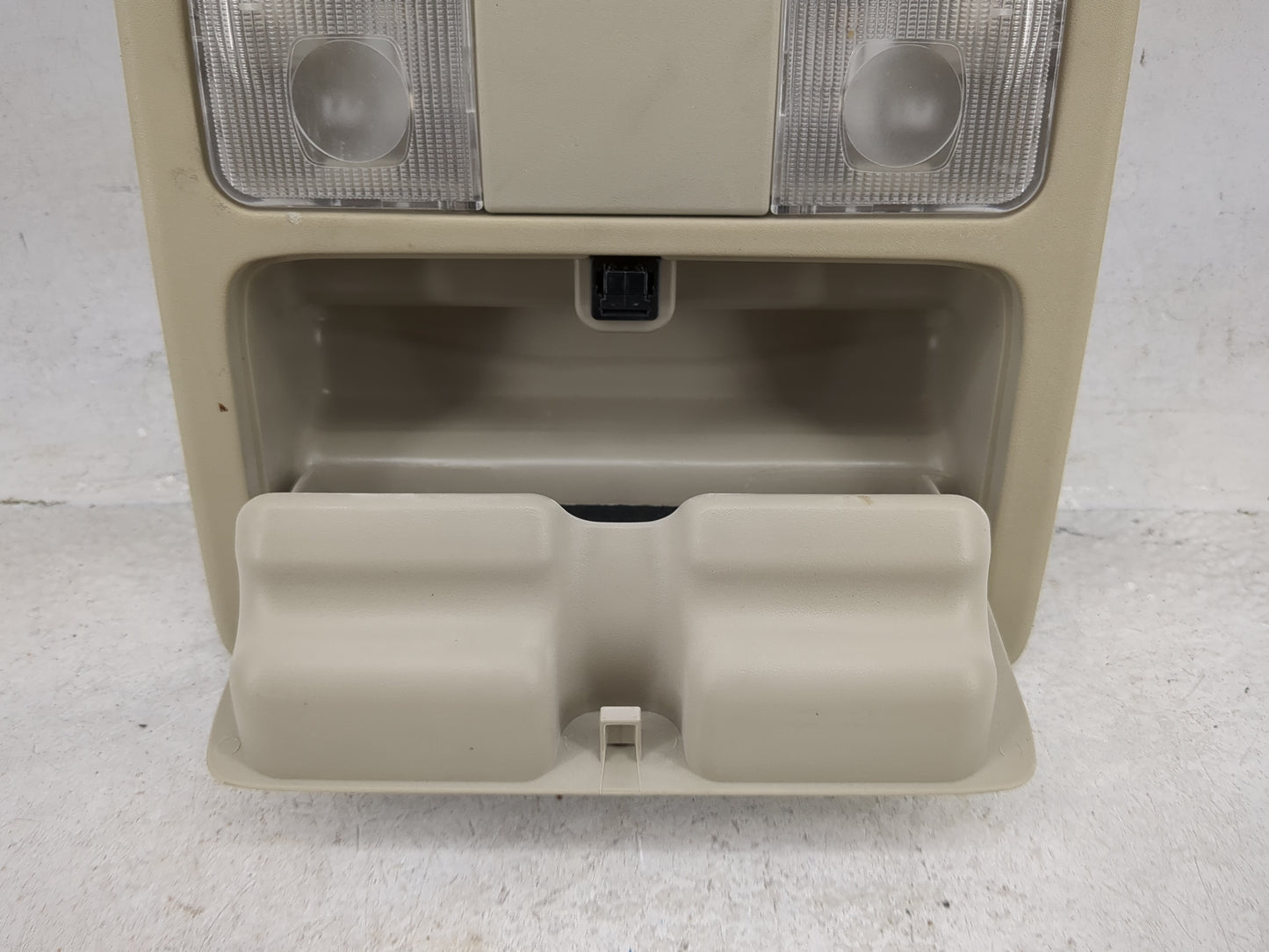 2011 Nissan Versa Overhead Roof Console Tan - Oemusedautoparts1.com