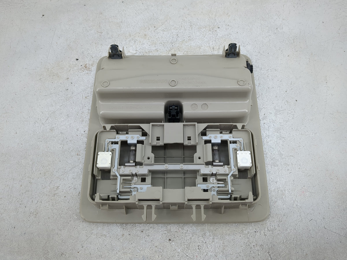 2011 Nissan Versa Overhead Roof Console Tan - Oemusedautoparts1.com