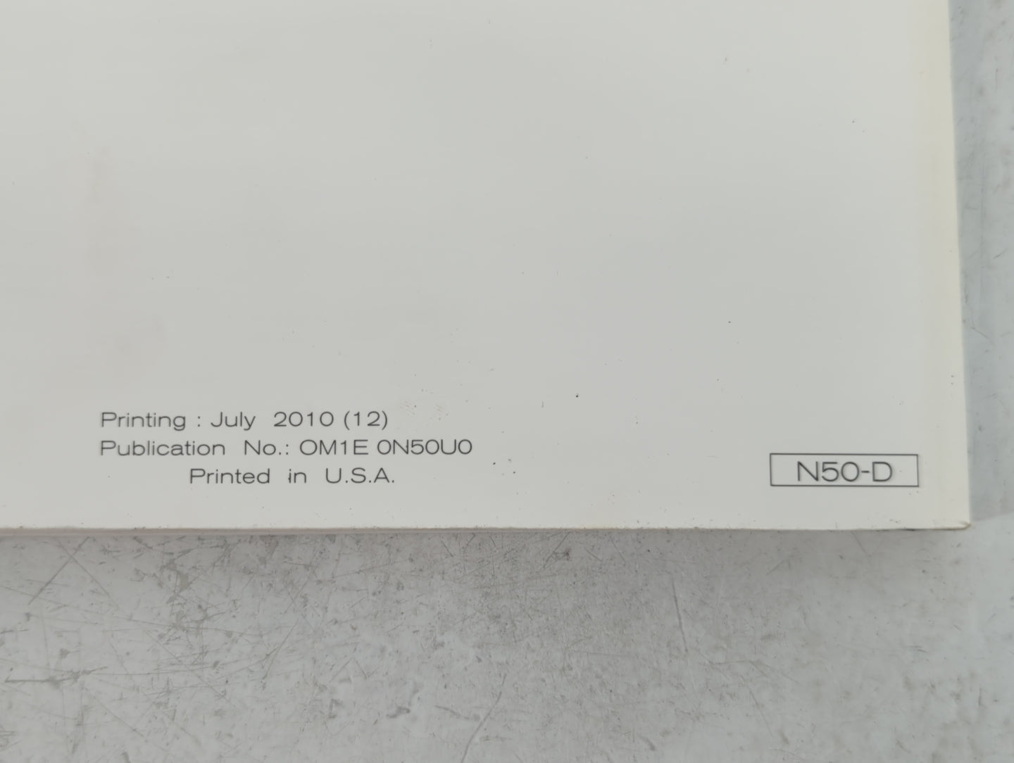 2011 Nissan Xterra Owners Manual Book Guide P/N:OM1E 0N50U0 OEM Used Auto Parts - Oemusedautoparts1.com