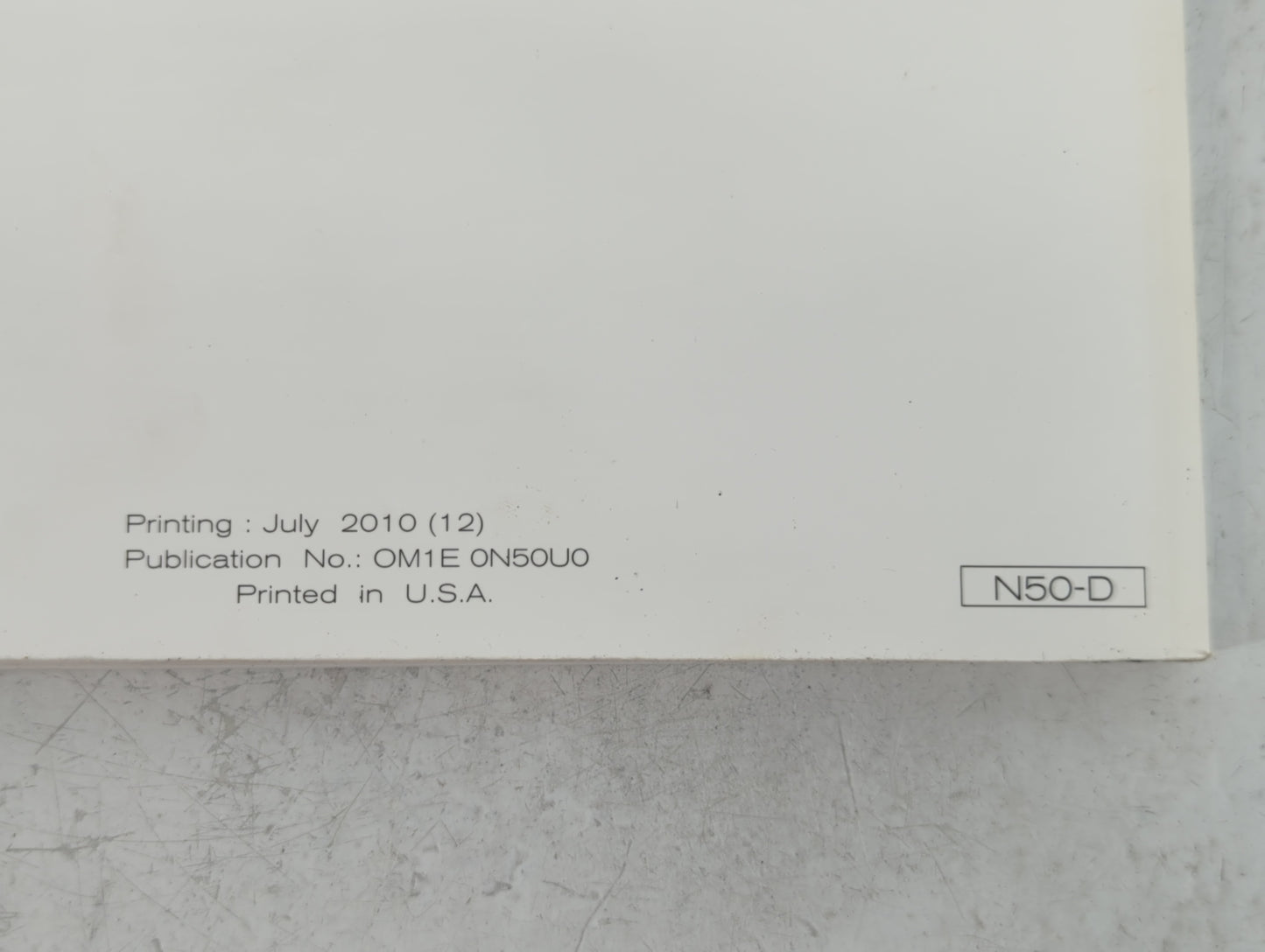 2011 Nissan Xterra Owners Manual Book Guide P/N:OM1E 0N50U0 OEM Used Auto Parts - Oemusedautoparts1.com