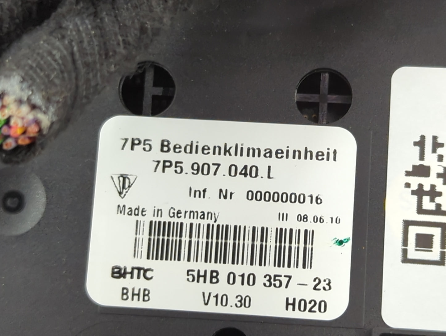 2011-2018 Porsche Cayenne Climate Control Module Temperature AC/Heater Replacement P/N:7P5 907 040 L Fits OEM Used Auto Part