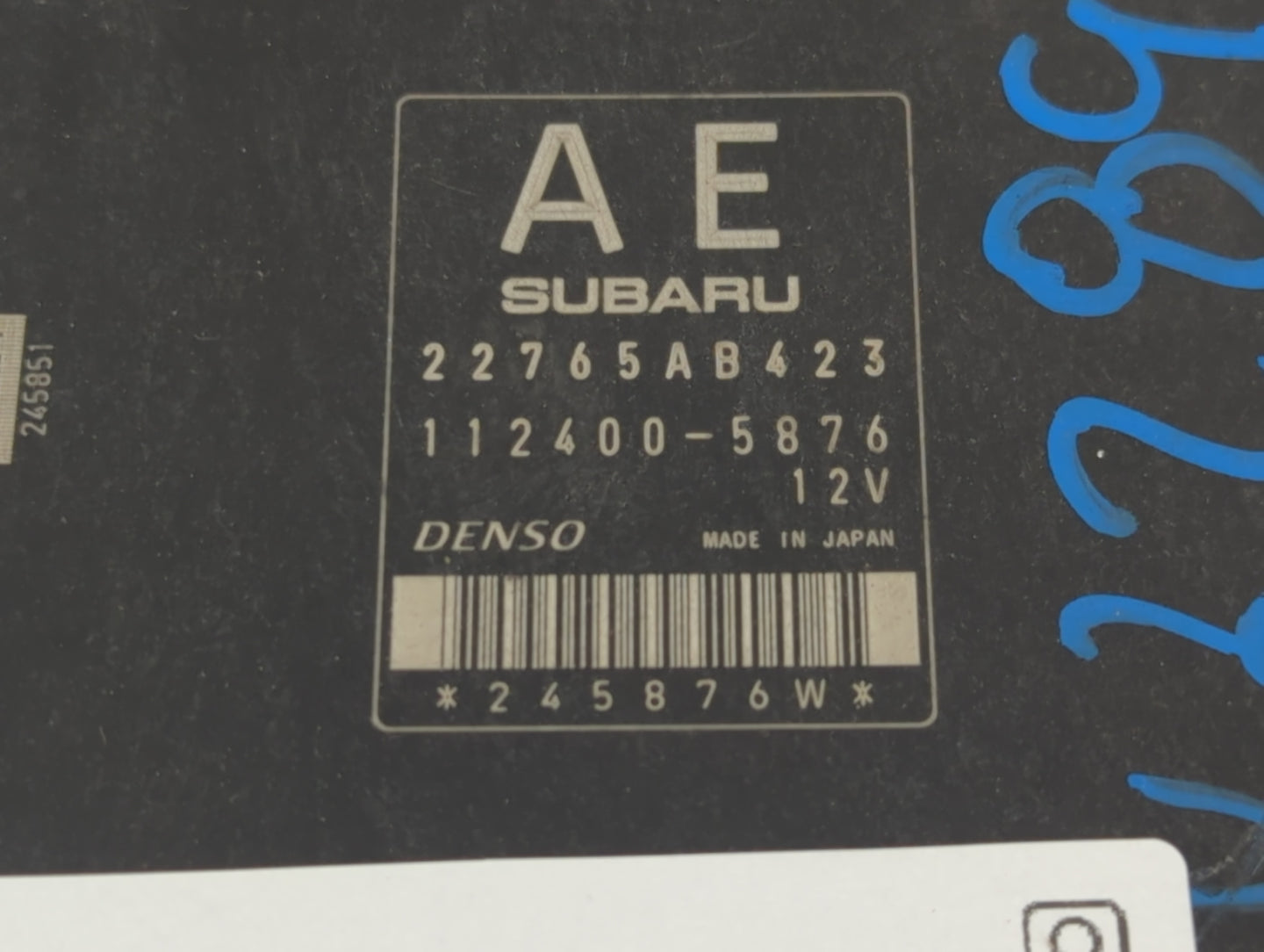 2011 Subaru Forester PCM Engine Control Computer ECU ECM PCU OEM P/N:22765AB423 Fits OEM Used Auto Parts - Oemusedautoparts1