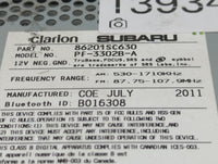 2011 Subaru Forester Radio AM FM Cd Player Receiver Replacement P/N:86201SC630 Fits OEM Used Auto Parts - Oemusedautoparts1.