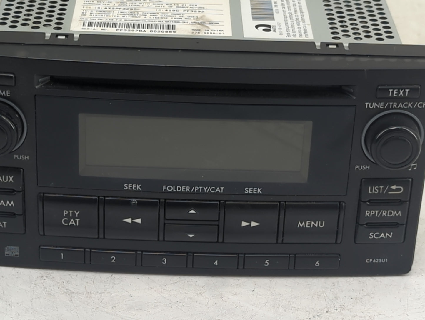 2011 Subaru Forester Radio AM FM Cd Player Receiver Replacement P/N:86201SC620 Fits OEM Used Auto Parts - Oemusedautoparts1.