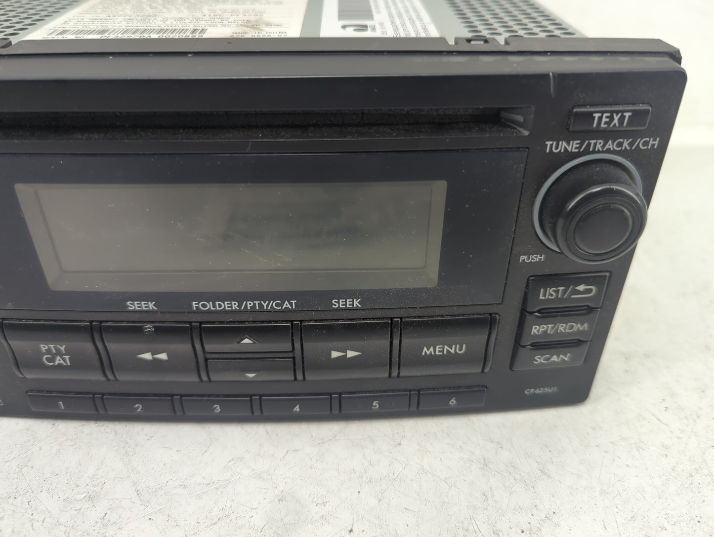 2011 Subaru Forester Radio AM FM Cd Player Receiver Replacement P/N:86201SC620 Fits OEM Used Auto Parts - Oemusedautoparts1.