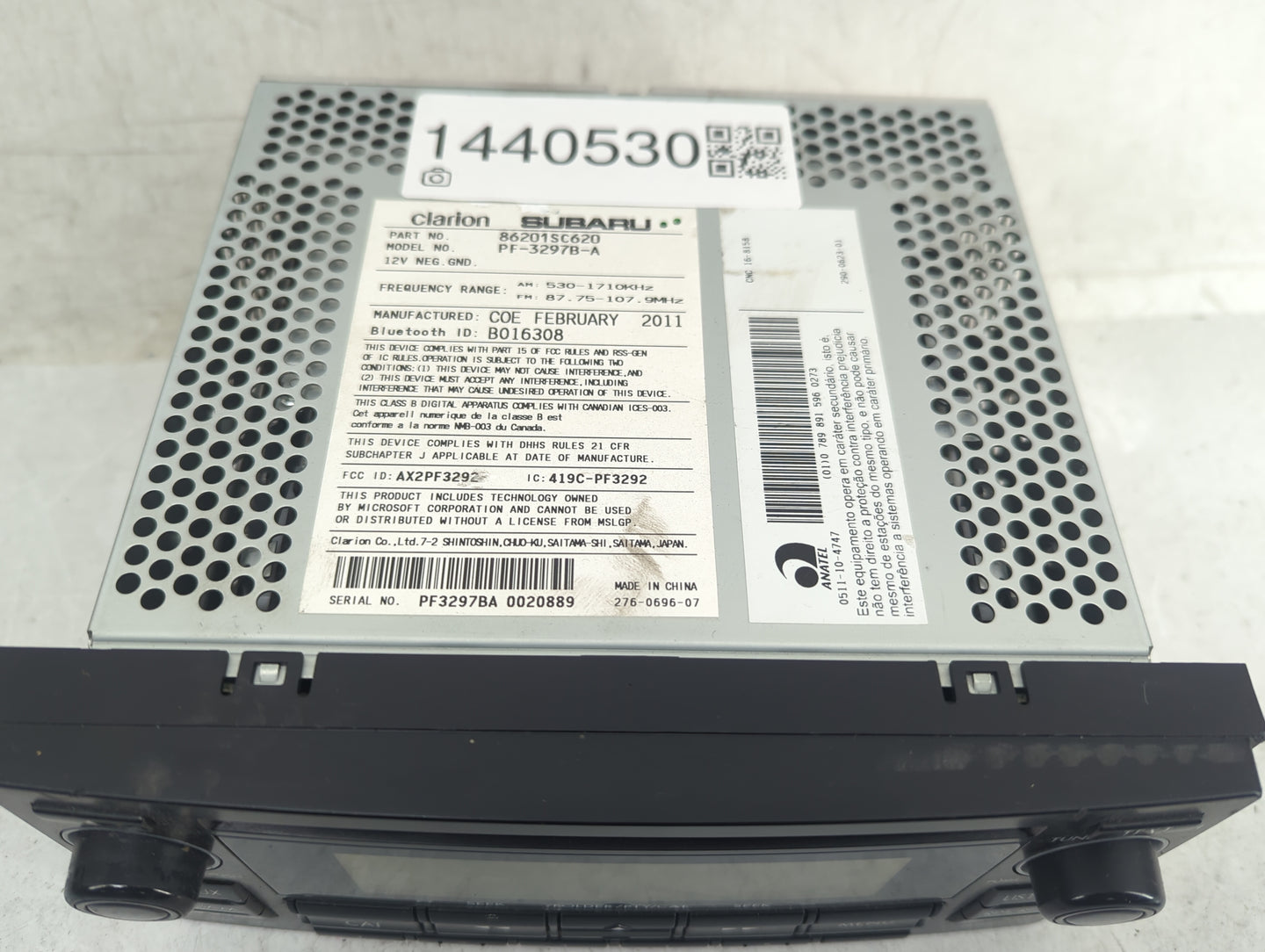 2011 Subaru Forester Radio AM FM Cd Player Receiver Replacement P/N:86201SC620 Fits OEM Used Auto Parts - Oemusedautoparts1.