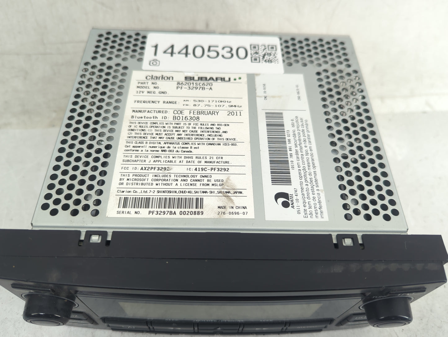 2011 Subaru Forester Radio AM FM Cd Player Receiver Replacement P/N:86201SC620 Fits OEM Used Auto Parts - Oemusedautoparts1.