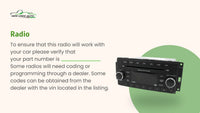 2011 Subaru Forester Radio AM FM Cd Player Receiver Replacement Fits OEM Used Auto Parts - Oemusedautoparts1.com