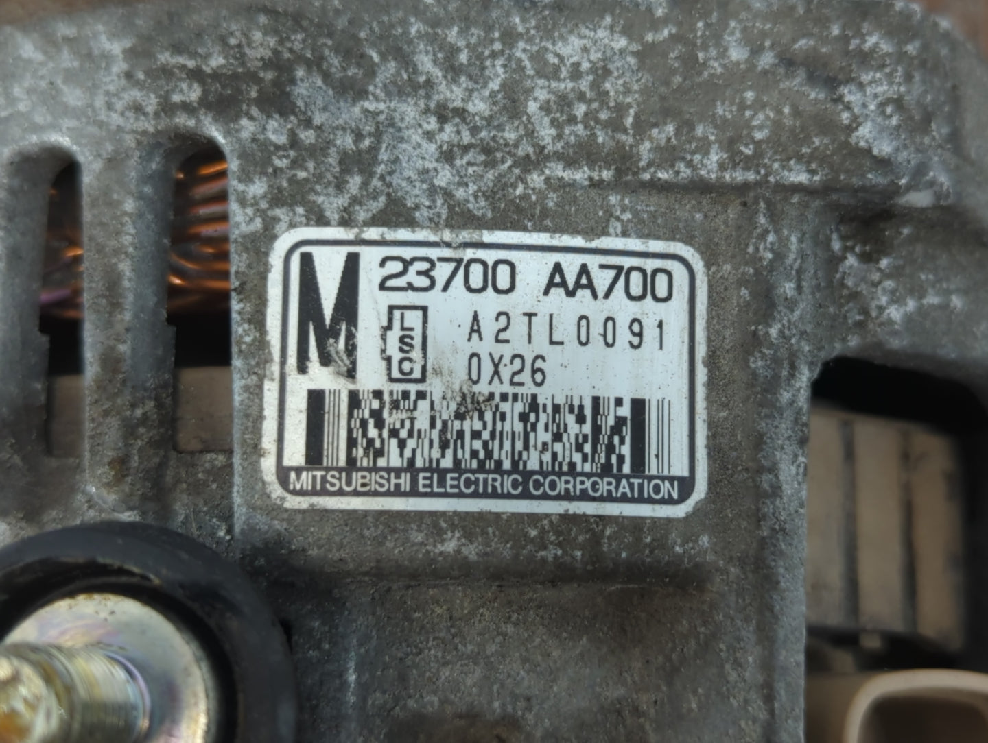 2011 Subaru Forester Alternator Replacement Generator Charging Assembly Engine OEM P/N:A2TL0091 23700 AA700 Fits OEM Used Au