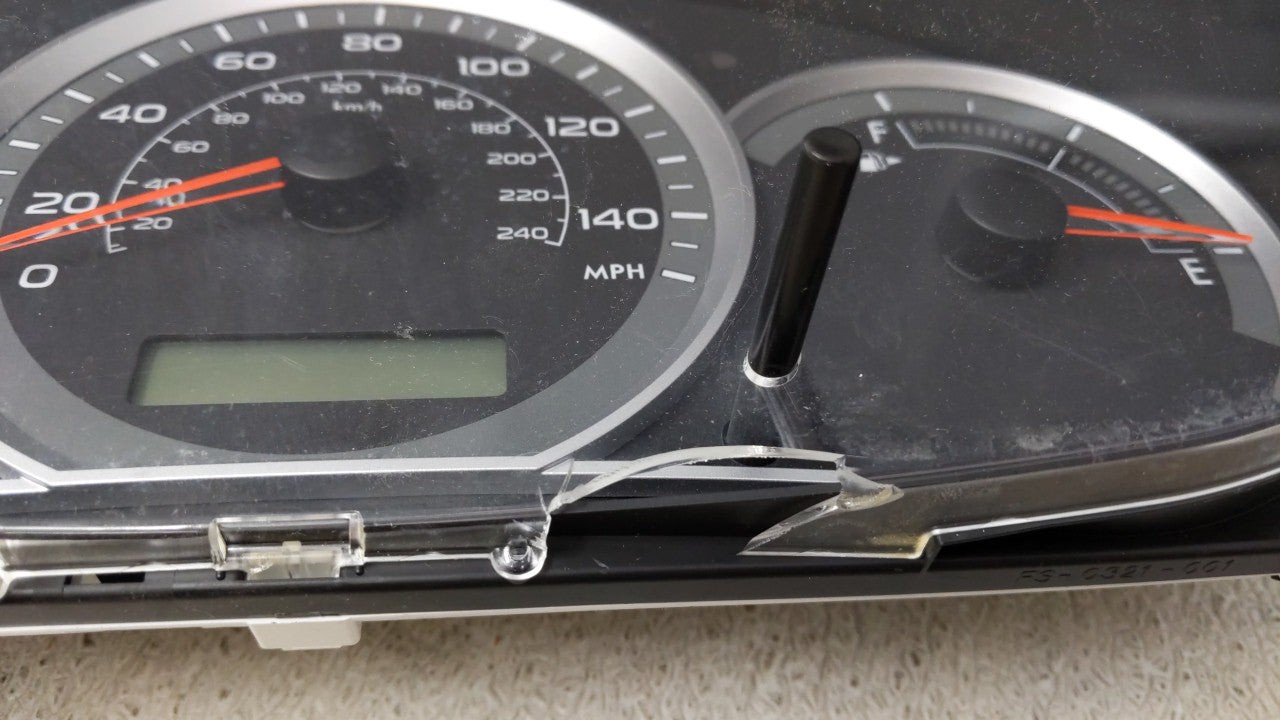 2010-2011 Subaru Impreza Instrument Cluster Speedometer Gauges P/N:85003FG750 Fits Fits 2010 2011 OEM Used Auto Parts - Oemu