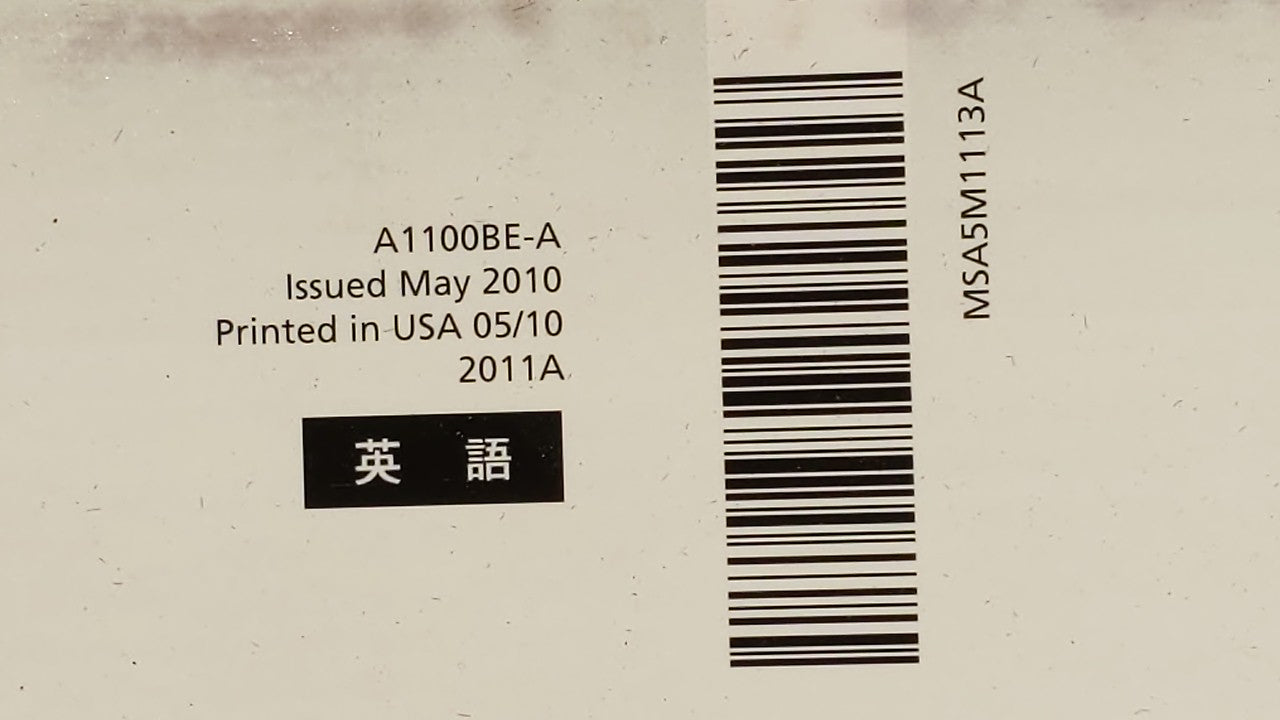 2011 Subaru Impreza Owners Manual Book Guide OEM Used Auto Parts - Oemusedautoparts1.com