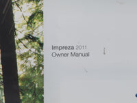 2011 Subaru Impreza Owners Manual Book Guide OEM Used Auto Parts - Oemusedautoparts1.com