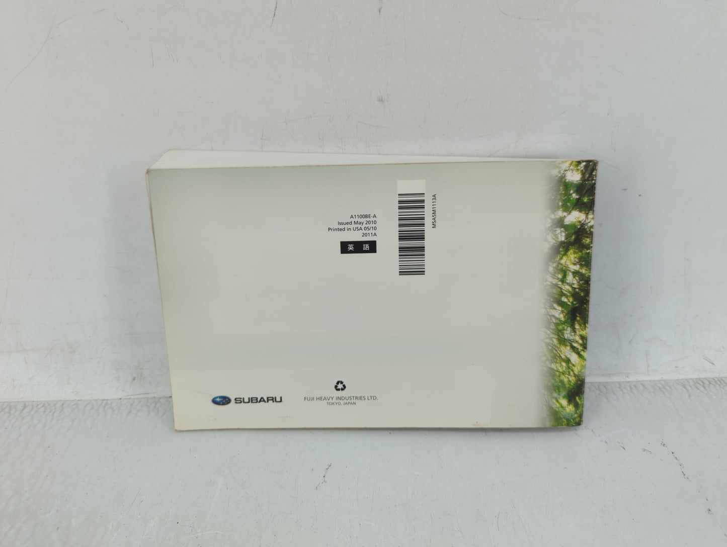 2011 Subaru Impreza Owners Manual Book Guide OEM Used Auto Parts - Oemusedautoparts1.com