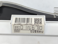 2011 Subaru Impreza Instrument Cluster Speedometer Gauges P/N:8501FG670 Fits OEM Used Auto Parts - Oemusedautoparts1.com