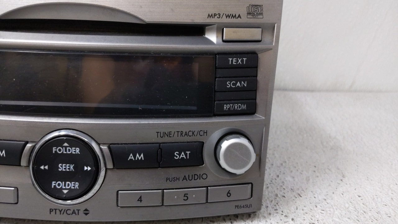 2010-2012 Subaru Legacy Radio AM FM Cd Player Receiver Replacement P/N:86201AJ64A Fits Fits 2010 2011 2012 OEM Used Auto Par