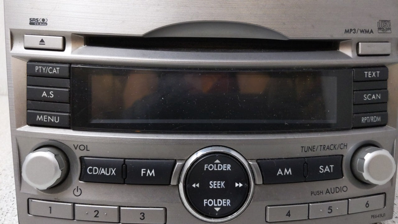 2010-2012 Subaru Legacy Radio AM FM Cd Player Receiver Replacement P/N:86201AJ64A Fits Fits 2010 2011 2012 OEM Used Auto Par