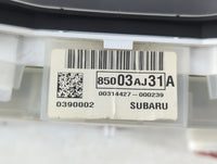 2011 Subaru Legacy Instrument Cluster Speedometer Gauges P/N:85003AJ31A Fits OEM Used Auto Parts - Oemusedautoparts1.com