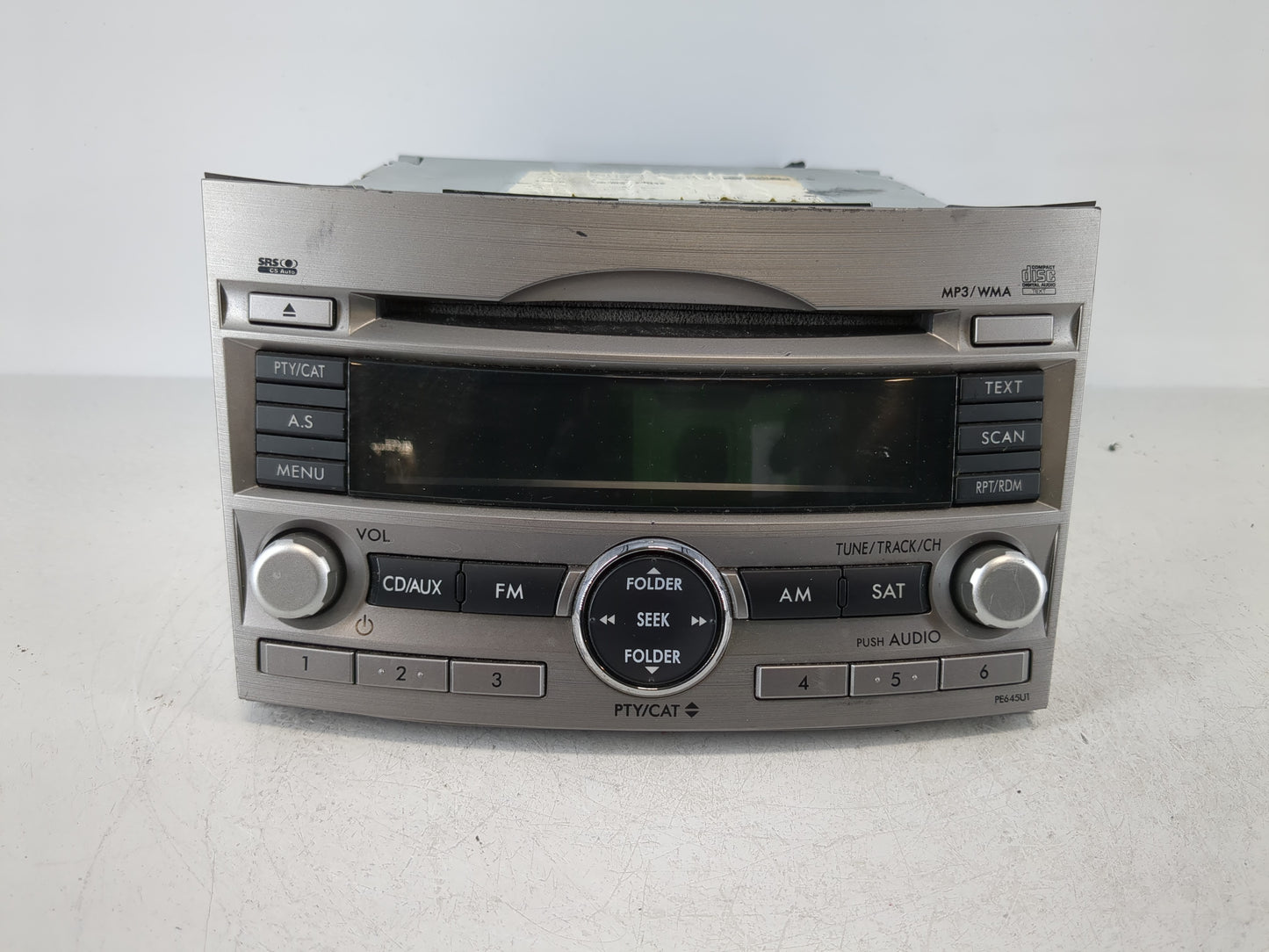 2010-2012 Subaru Legacy Radio AM FM Cd Player Receiver Replacement P/N:86201AJ64A Fits Fits 2010 2011 2012 OEM Used Auto Par