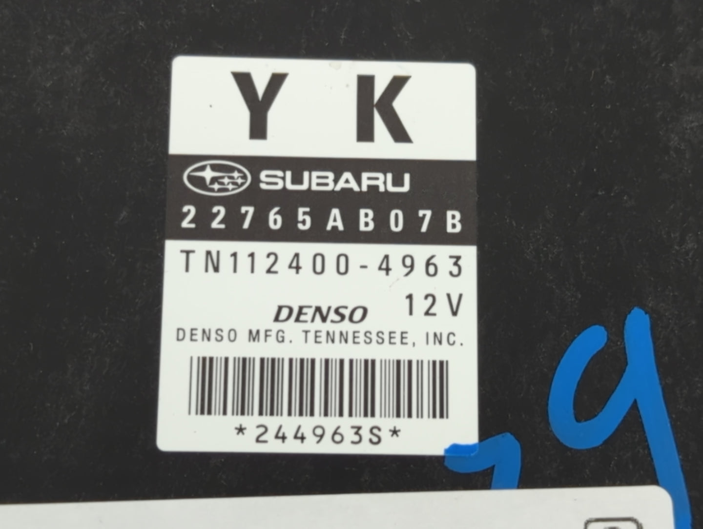 2011 Subaru Legacy PCM Engine Control Computer ECU ECM PCU OEM P/N:22765AB07B Fits OEM Used Auto Parts - Oemusedautoparts1.c