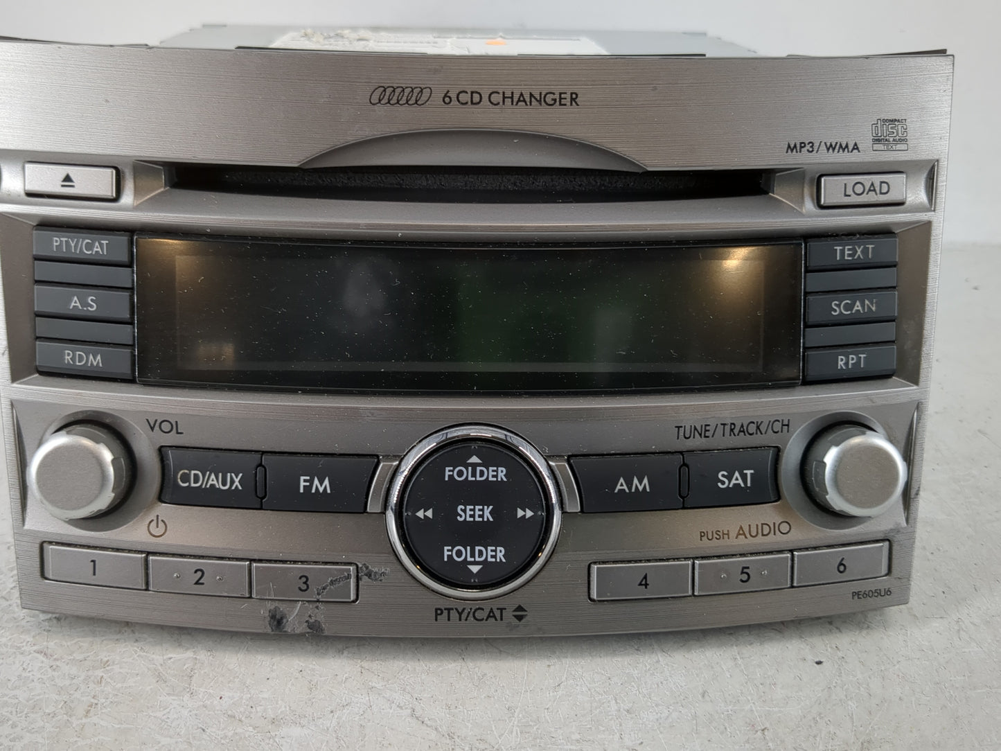 2010-2012 Subaru Legacy Radio AM FM Cd Player Receiver Replacement P/N:86201AJ60A Fits Fits 2010 2011 2012 OEM Used Auto Par