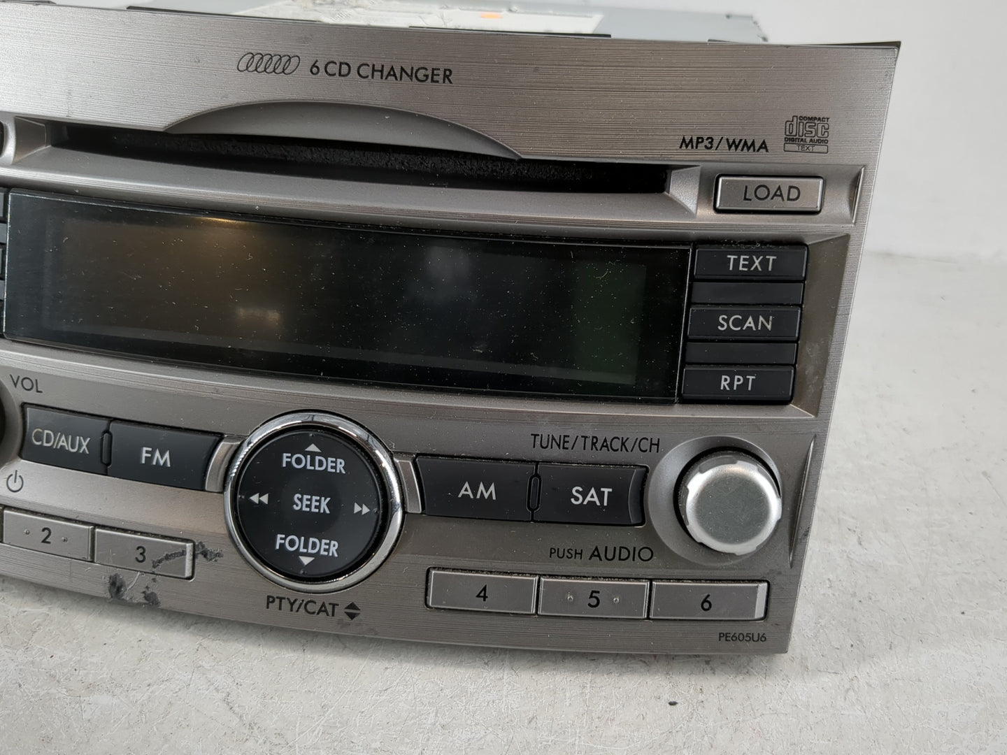 2010-2012 Subaru Legacy Radio AM FM Cd Player Receiver Replacement P/N:86201AJ60A Fits Fits 2010 2011 2012 OEM Used Auto Par