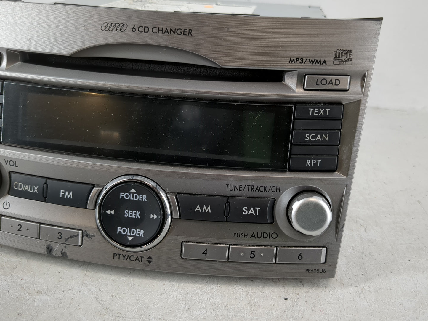 2010-2012 Subaru Legacy Radio AM FM Cd Player Receiver Replacement P/N:86201AJ60A Fits Fits 2010 2011 2012 OEM Used Auto Par