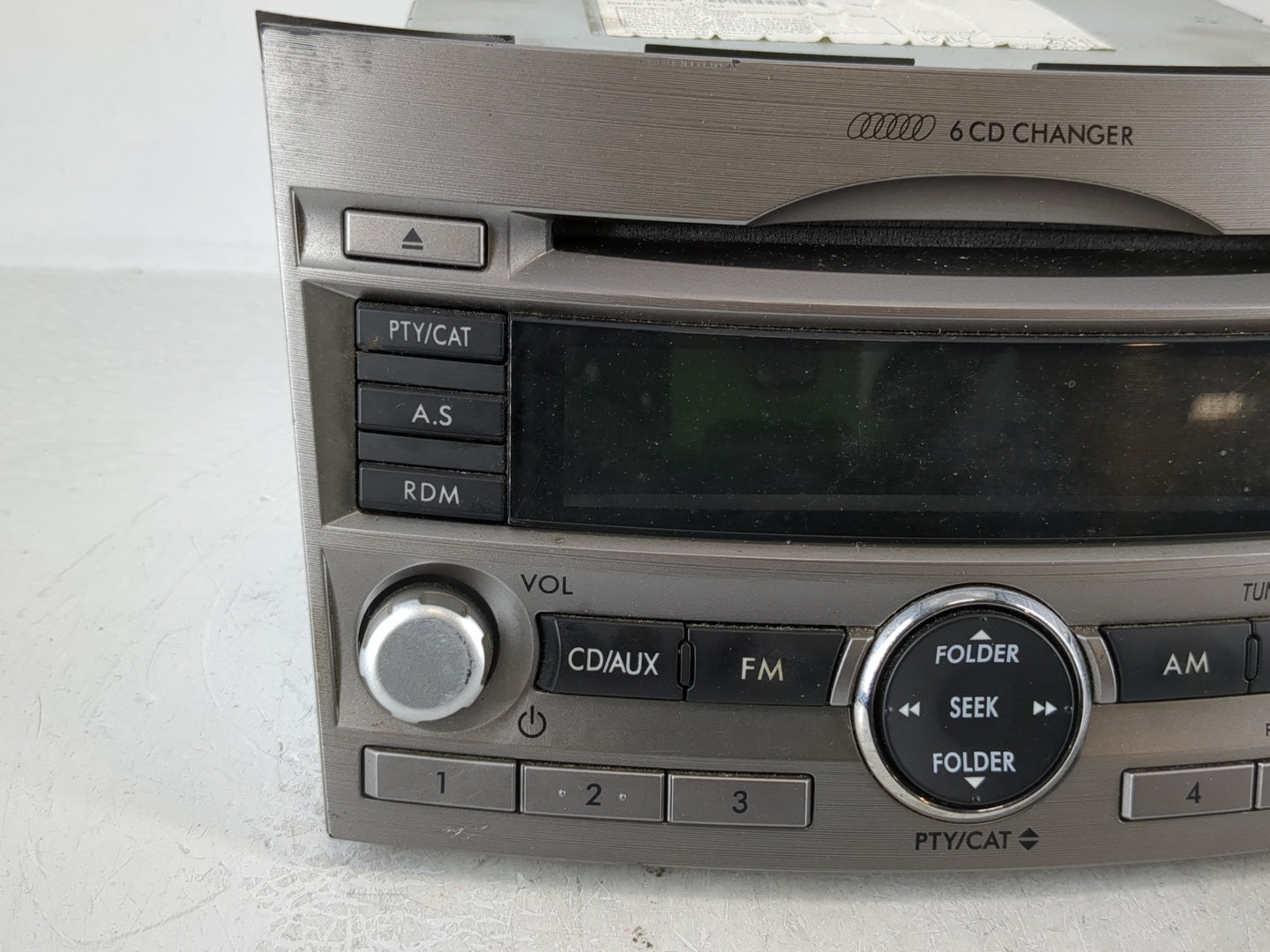 2010-2012 Subaru Legacy Radio AM FM Cd Player Receiver Replacement P/N:86201AJ60A Fits Fits 2010 2011 2012 OEM Used Auto Par