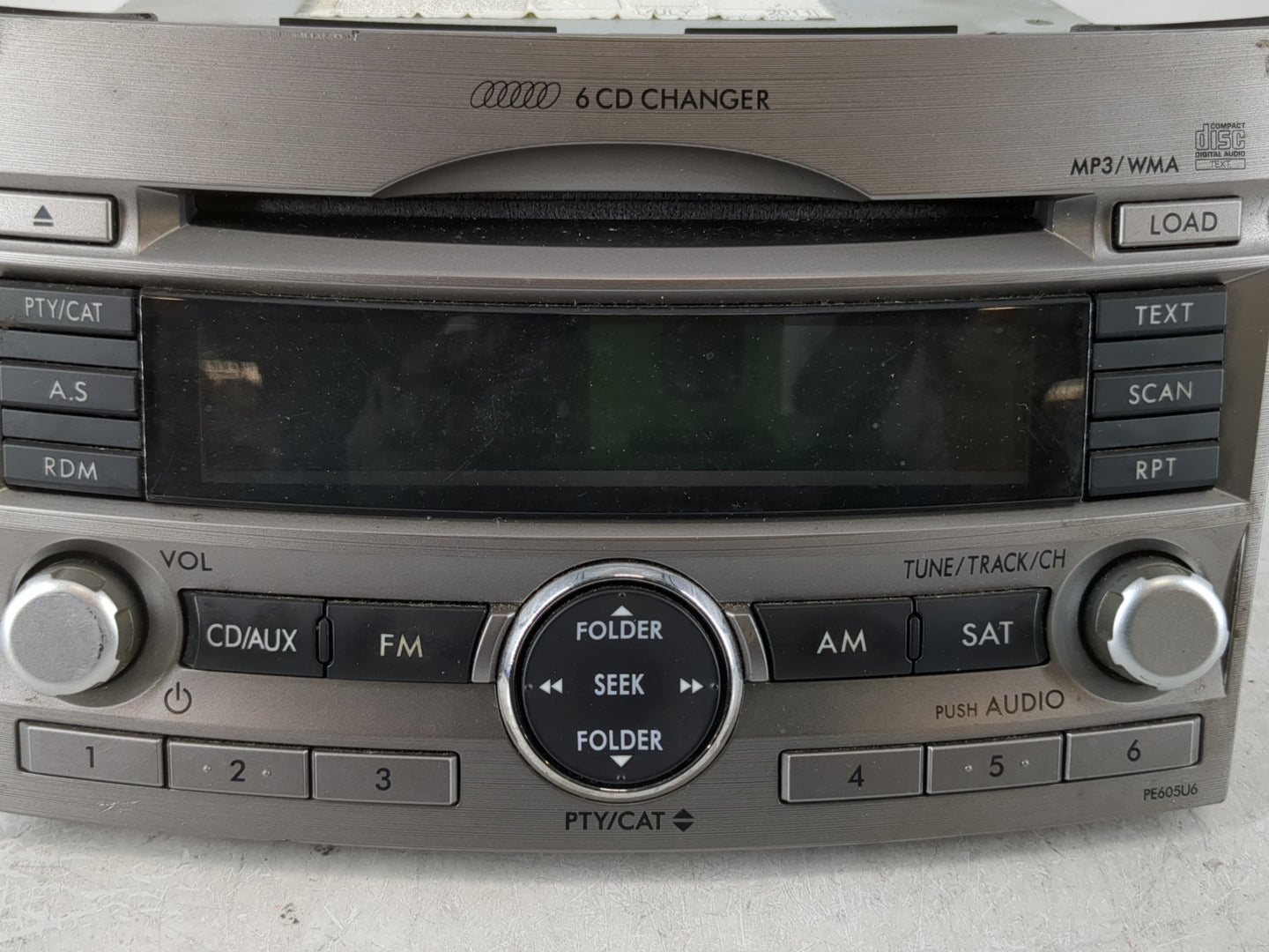 2010-2012 Subaru Legacy Radio AM FM Cd Player Receiver Replacement P/N:86201AJ60A Fits Fits 2010 2011 2012 OEM Used Auto Par